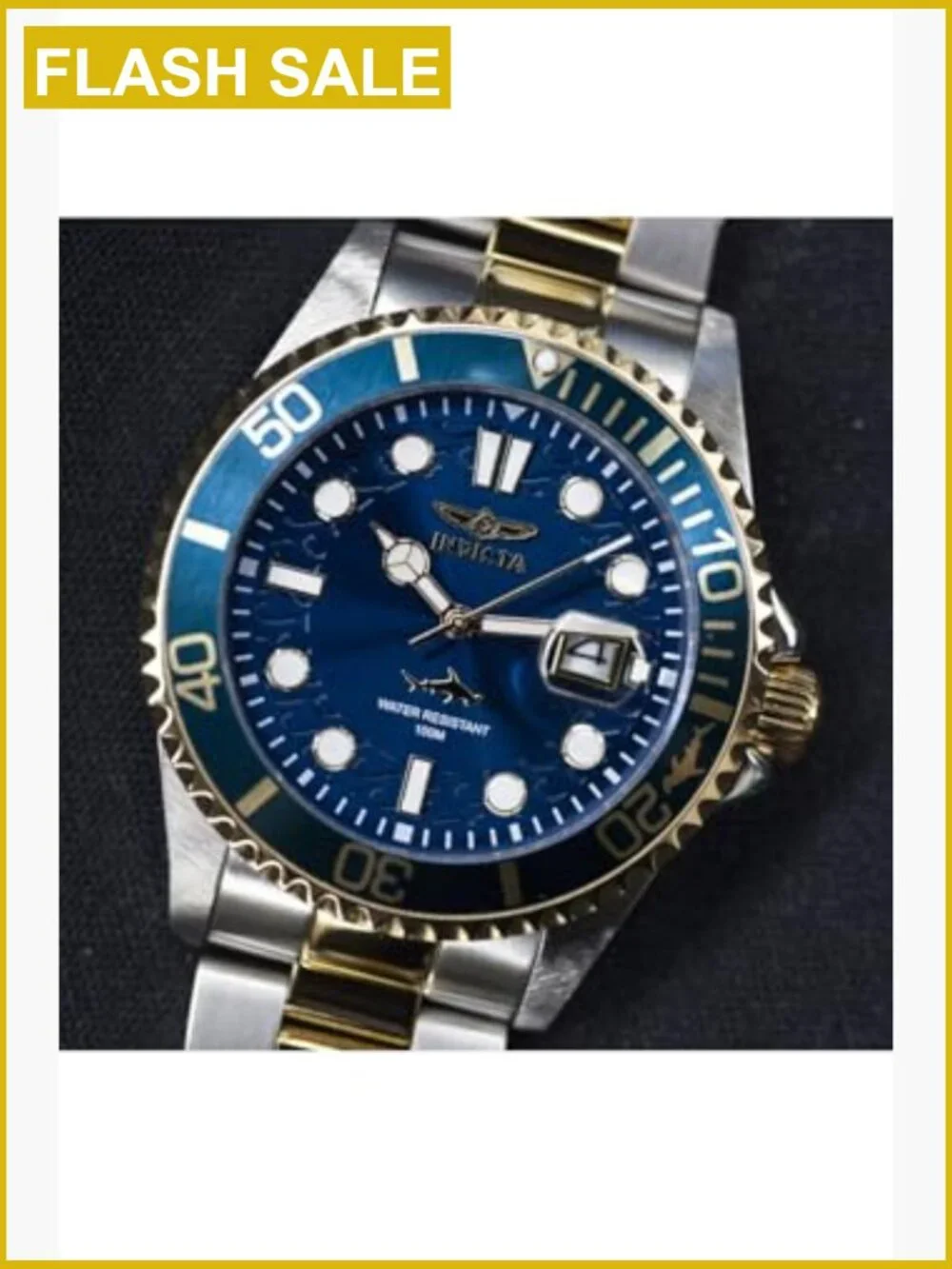 Men's Pro Diver Quartz Watch Stainless Steel 100m Water Resistant